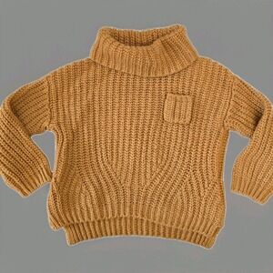 ZARA Girl's Winter Collection Orange Sweater‎ - Size: 104cm (4 Years)